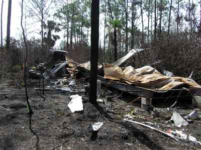 Camp burned in Wild Fire